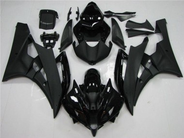 Best 2006-2007 Yamaha YZF R6 Motorcycle Fairing - Glossy Black Matte Black UK