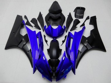 Best 2006-2007 Yamaha YZF R6 Motorcycle Fairing - Blue Matte Black UK