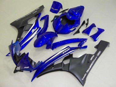 Best 2006-2007 Yamaha YZF R6 Motorcycle Fairings - Blue White Matte Black Motul UK