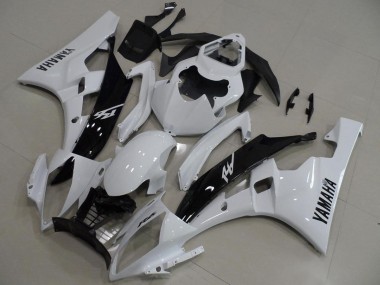 Best 2006-2007 Yamaha YZF R6 Motorcycle Fairings - White Glossy Black UK