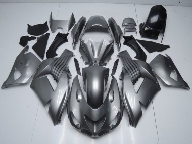 Best 2006-2011 Kawasaki ZX14R ZZR1400 Motorcycle Fairings - Glossy Grey UK