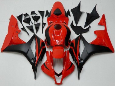 Best 2007-2008 Honda CBR600RR Bike Fairings - Red Matte Black UK