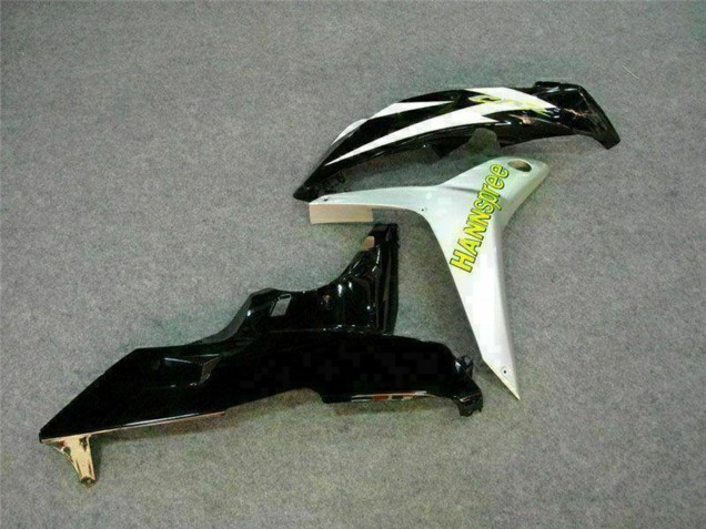 2007-2008 Honda CBR600RR Motorcycle Fairing - White Green Glossy Black Hannspree UK