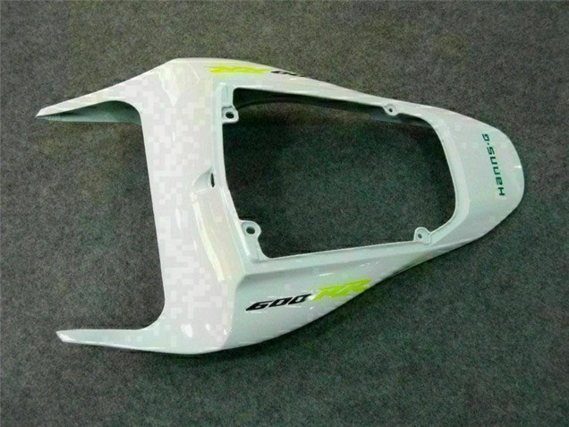 2007-2008 Honda CBR600RR Motorcycle Fairing - White Green Glossy Black Hannspree UK