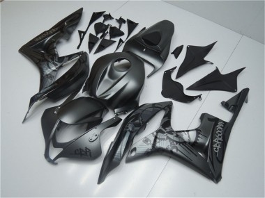 Best 2007-2008 Honda CBR600RR Motorcycle Fairings - Matte Black Graffiti UK