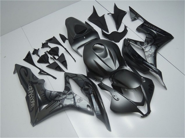 2007-2008 Honda CBR600RR Motorcycle Fairings - Matte Black Graffiti UK