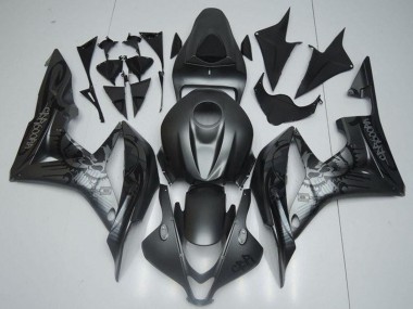 Best 2007-2008 Honda CBR600RR Motorcycle Fairings - Matte Black Graffiti UK