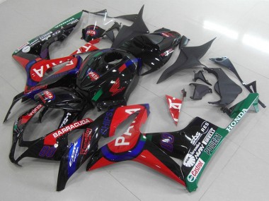 Best 2007-2008 Honda CBR600RR Motorcycle Fairings - Glossy Black Red Blue Pata UK