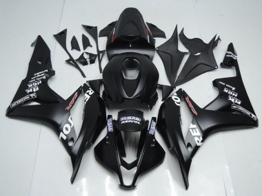 Best 2007-2008 Honda CBR600RR Motorcycle Fairing Kits - Matte Black White Repsol UK