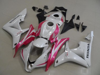 Best 2007-2008 Honda CBR600RR Motorcycle Fairings - White Pink UK