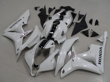 Best 2007-2008 Honda CBR600RR Motorcycle Fairing Kits - White Glossy Black UK