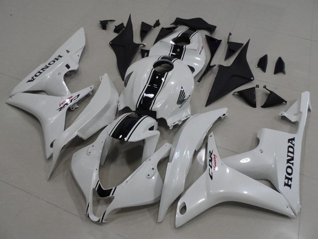 2007-2008 Honda CBR600RR Motorcycle Fairing Kits - White Glossy Black UK