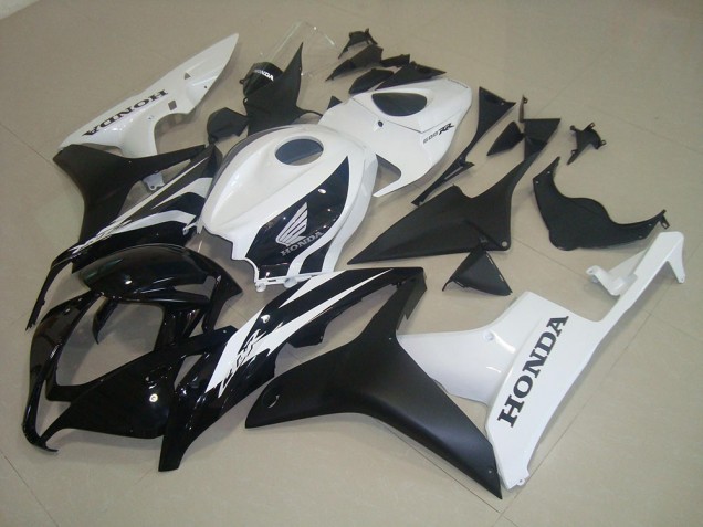 2007-2008 Honda CBR600RR Motorcycle Fairings - White Glossy Black Matte Black UK