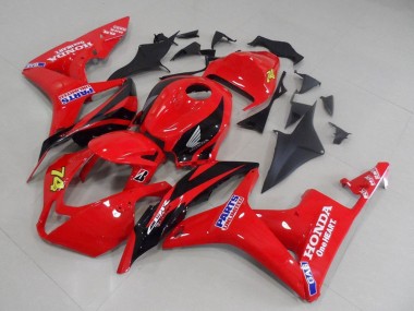 Best 2007-2008 Honda CBR600RR Motorcycle Fairings - Red Glossy Black Racing Unlimited Parts 74 UK