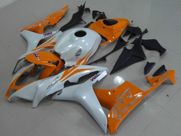 2007-2008 Honda CBR600RR Motorcycle Fairing - White Orange HRC UK