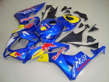 Best 2007-2008 Honda CBR600RR Motorcycle Fairing - Blue Yellow Red Bull UK