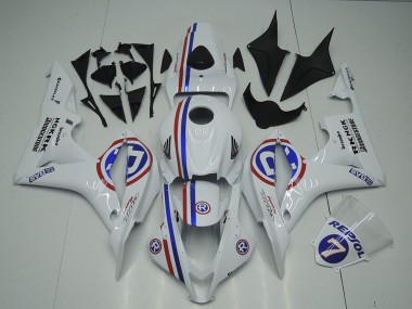 Best 2007-2008 Honda CBR600RR Motorcycle Fairings - White Red Blue R UK