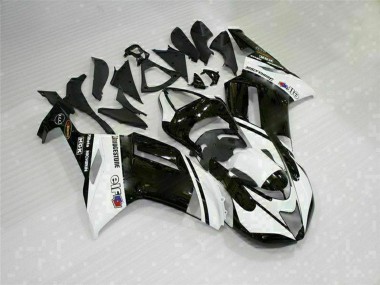 Best 2007-2008 Kawasaki ZX6R Motorcycle Fairings - Black White UK