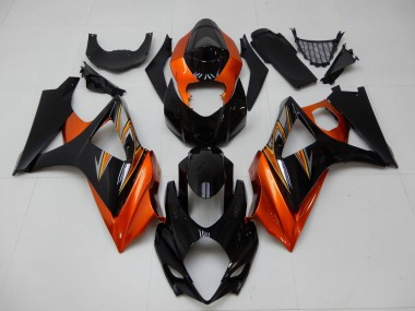 Best 2007-2008 Suzuki GSXR 1000 Motorcycle Fairing - Orange Black UK