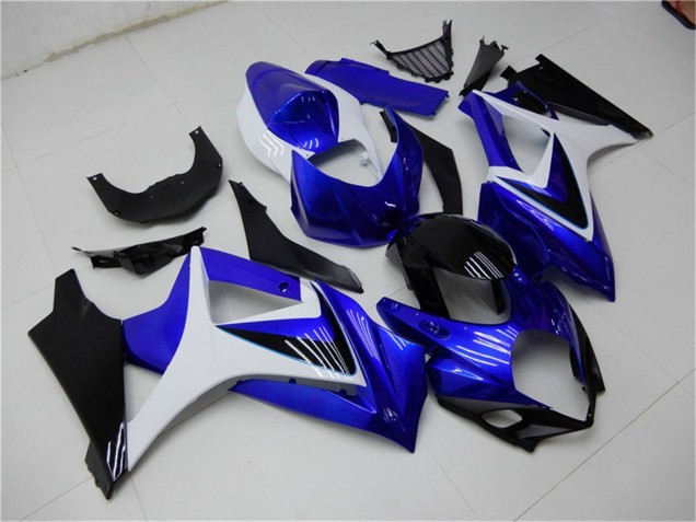 2007-2008 Suzuki GSXR 1000 Motorcycle Fairings - White Blue Black No Decal UK