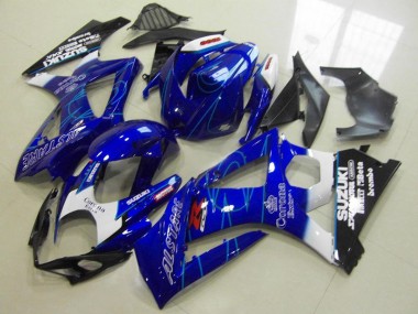 Best 2007-2008 Suzuki GSXR 1000 Motorcycle Fairing - Blue White Black Corona UK