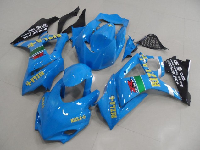 2007-2008 Suzuki GSXR 1000 Motorcycle Fairings - Blue Yellow Black Rizla Racing UK