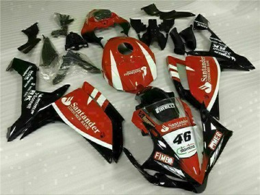 Best 2007-2008 Yamaha YZF R1 Motorcycle Fairings - Red White Black Fimer Santander 46 UK