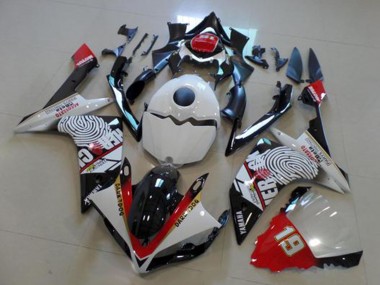 Best 2007-2008 Yamaha YZF R1 Motorcycle Fairings - White Red Black Yellow Dark Dog UK