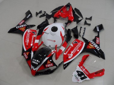 Best 2007-2008 Yamaha YZF R1 Motorcycle Fairings - Red White Black Volvo Fimer Santander UK