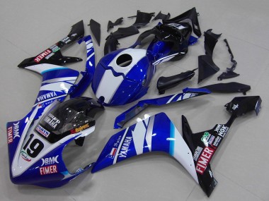 Best 2007-2008 Yamaha YZF R1 Motorcycle Fairings - White Blue Black Volvo Fimer UK