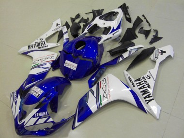 Best 2007-2008 Yamaha YZF R1 Motorcycle Fairings - White Blue Becker Motul UK