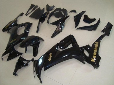 Best 2008-2010 Kawasaki ZX10R Motorcycle Fairings - Glossy Black Gold Decal UK