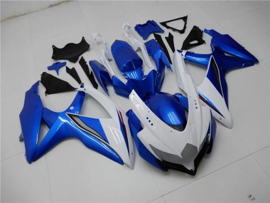 Best 2008-2010 Suzuki GSXR 600/750 Motorcycle Fairings - White Blue UK