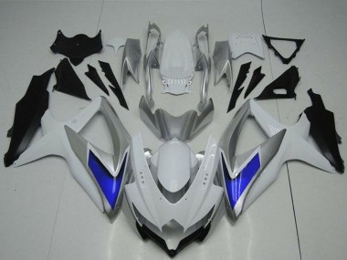 Best 2008-2010 Suzuki GSXR 600/750 Motorcycle Fairings - Silver White Blue Black UK