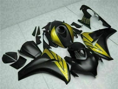 Best 2008-2011 Honda CBR1000RR Motorcycle Fairings - Matte Black Gold UK