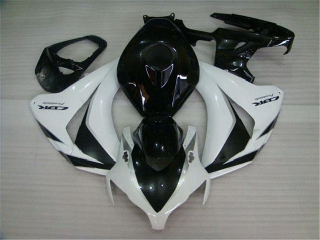 2008-2011 Honda CBR1000RR Motorcycle Fairings Kits - White Glossy Black UK