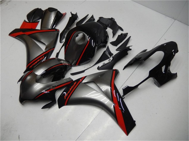 2008-2011 Honda CBR1000RR Motorcycle Fairing - Grey Red Glossy Black UK