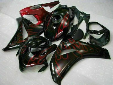 Best 2008-2011 Honda CBR1000RR Motorcycle Fairing Kits - Glossy Black Red Flame UK
