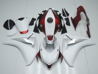 Best 2008-2011 Honda CBR1000RR Motorcycle Fairings - White Silver Candy Red UK