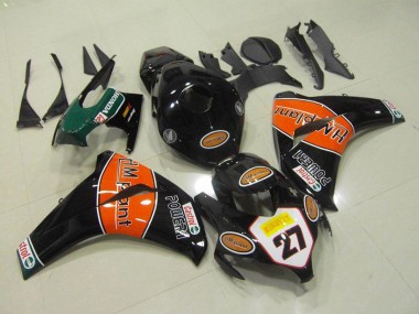 Best 2008-2011 Honda CBR1000RR Motorcycle Fairings - Glossy Black Orange HM Plant 27 UK