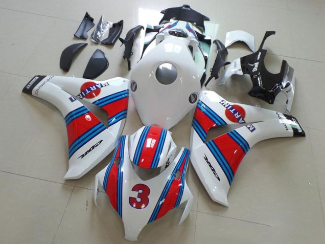 2008-2011 Honda CBR1000RR Motorcycle Fairings - White Red Light Blue Martini 3 UK