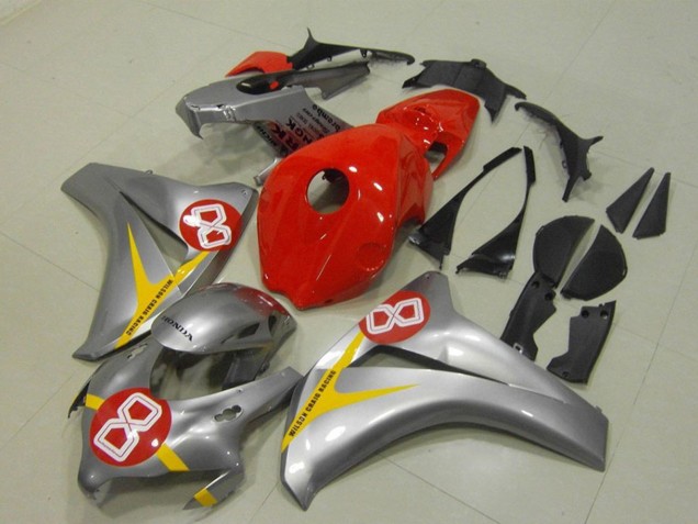 2008-2011 Honda CBR1000RR Motorcycle Fairings - Silver Red Yellow 8 UK