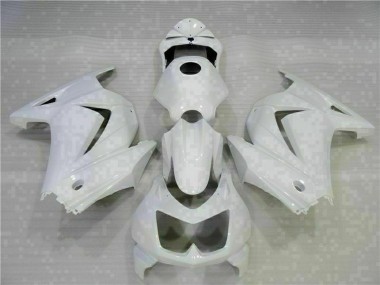 Best 2008-2012 Kawasaki EX250 Motorcycle Fairings - White UK