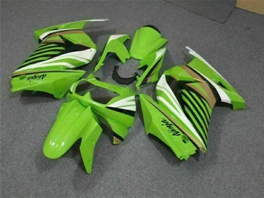 Best 2008-2012 Kawasaki EX250 Motorcycle Fairing - Green White Black UK