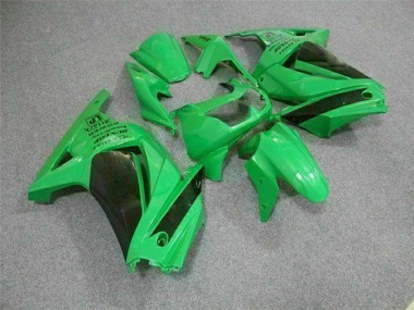 Best 2008-2012 Kawasaki EX250 Motorcycle Fairings - Green Black UK