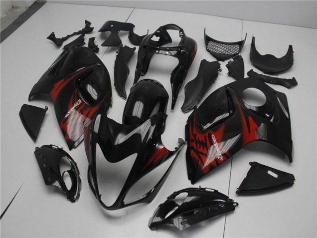 2008-2020 Suzuki GSXR 1300 Hayabusa Motorcycle Fairings - Glossy Black Red UK