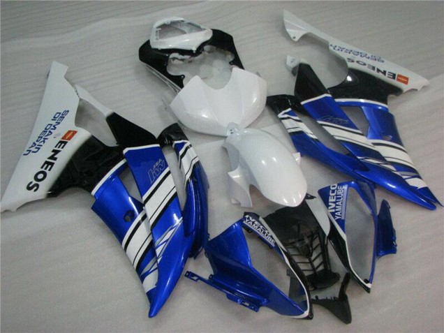 2008-2016 Yamaha YZF R6 Motorcycle Fairings - White Blue Black ENEOS Semakin Didepan UK