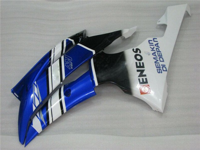 2008-2016 Yamaha YZF R6 Motorcycle Fairings - White Blue Black ENEOS Semakin Didepan UK