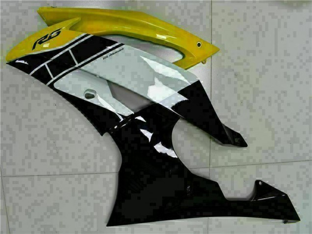 2008-2016 Yamaha YZF R6 Motorcycle Fairings - Yellow White Glossy Black UK