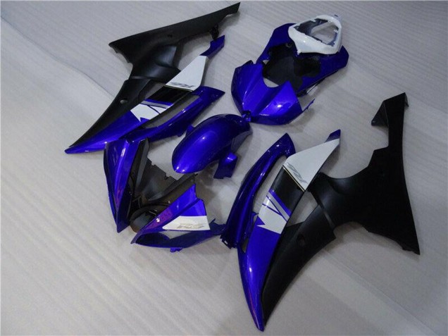 2008-2016 Yamaha YZF R6 Motorcycle Fairings - White Blue Matte Black UK